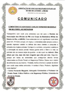 Agradecimento ao advogado Carlos Fernando Maggiolo